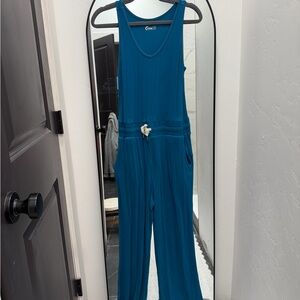 Elegant Teal Sleeveless Jumpsuit